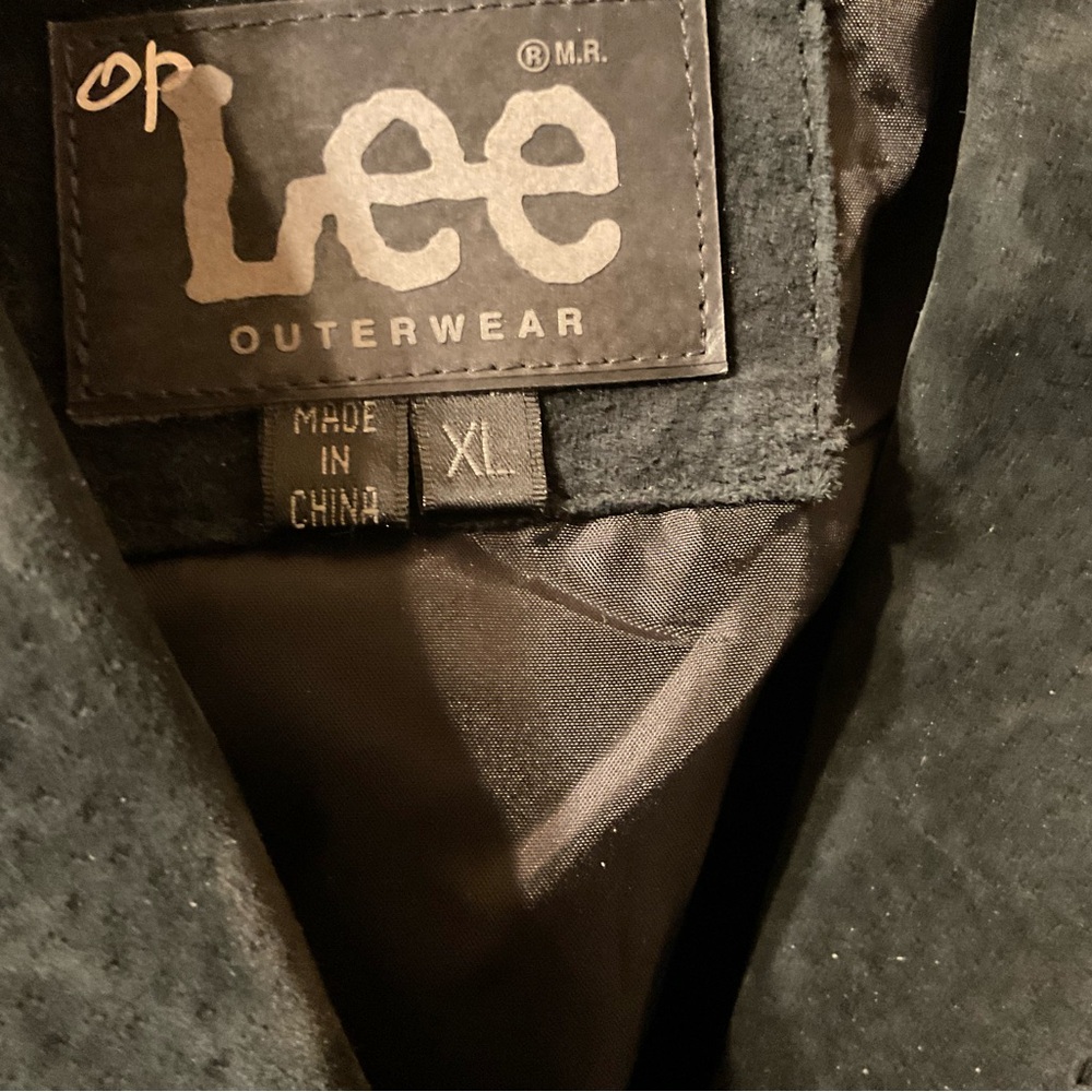 Lee SUEDE Black Blazer BUTTON JACKET with Classic Lapel and Textured Finish - Picture 3 of 9